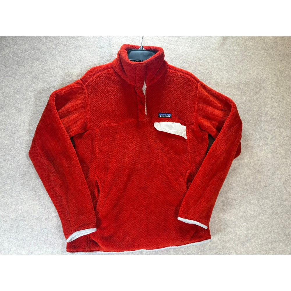 Patagonia Re-Tool Snap-T Pullover Fleece‎ Red Polartec Thermal Pro Womens Medium